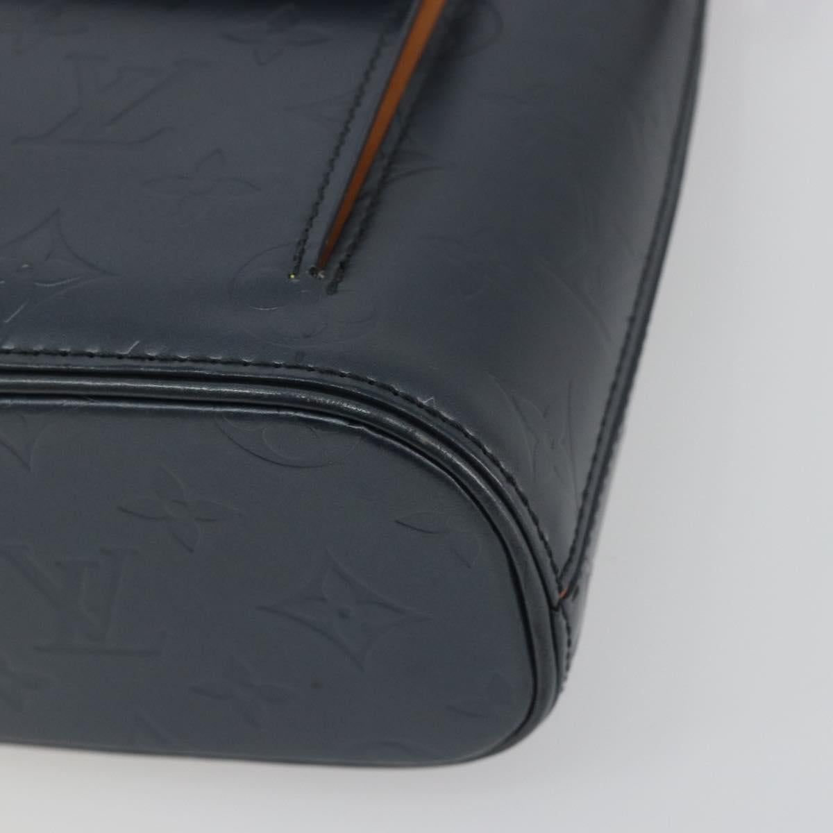 LOUIS VUITTON Monogram Mat Alston Shoulder Bag Navy M55125 LV Auth 194378