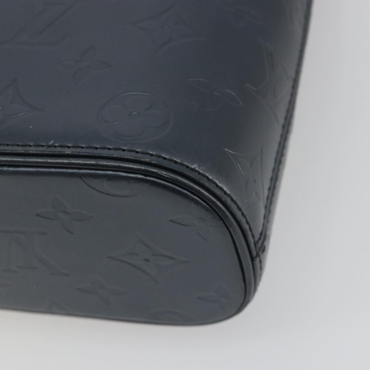 LOUIS VUITTON Monogram Mat Alston Shoulder Bag Navy M55125 LV Auth 194378