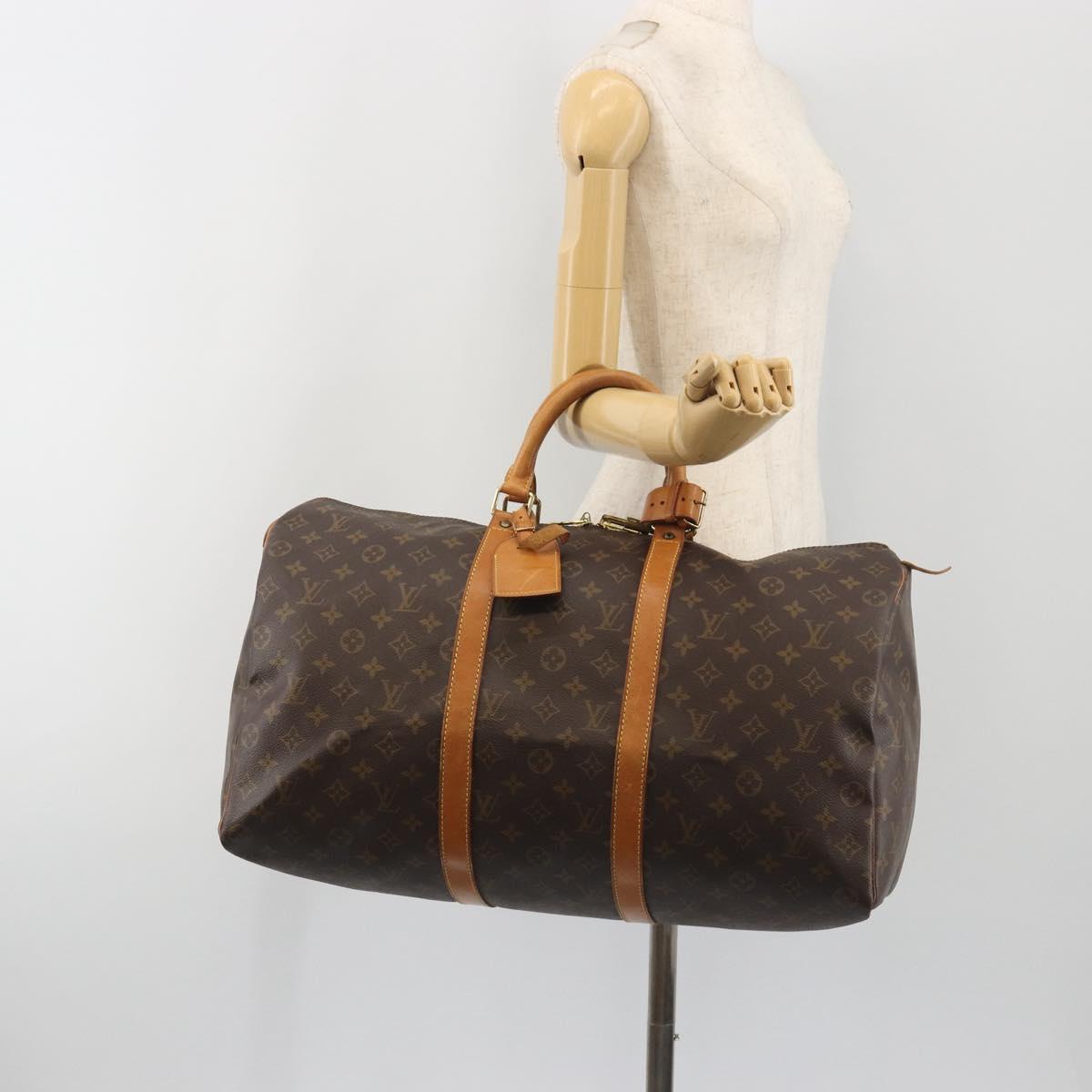 LOUIS VUITTON Monogram Keepall 50 Boston Bag M41426 LV Auth 194386A
