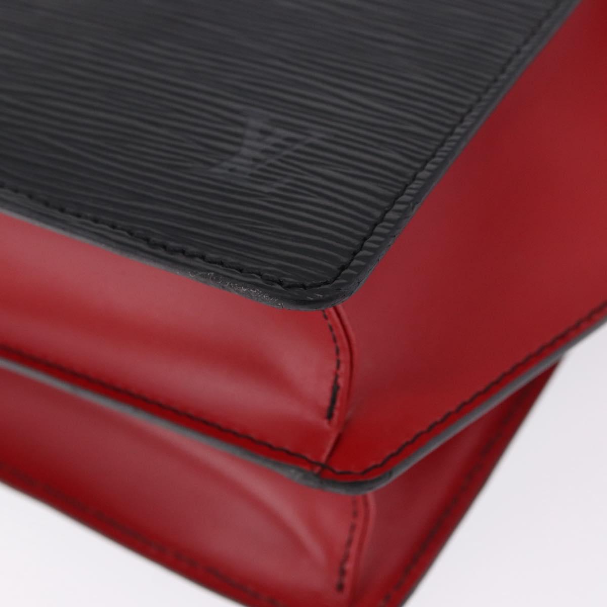 LOUIS VUITTON Epi Bicolor Varenne Hand Bag Black Red M52387 LV Auth 194393