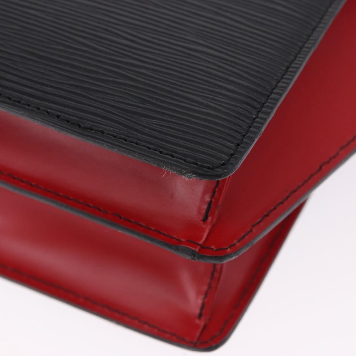 LOUIS VUITTON Epi Bicolor Varenne Hand Bag Black Red M52387 LV Auth 194393