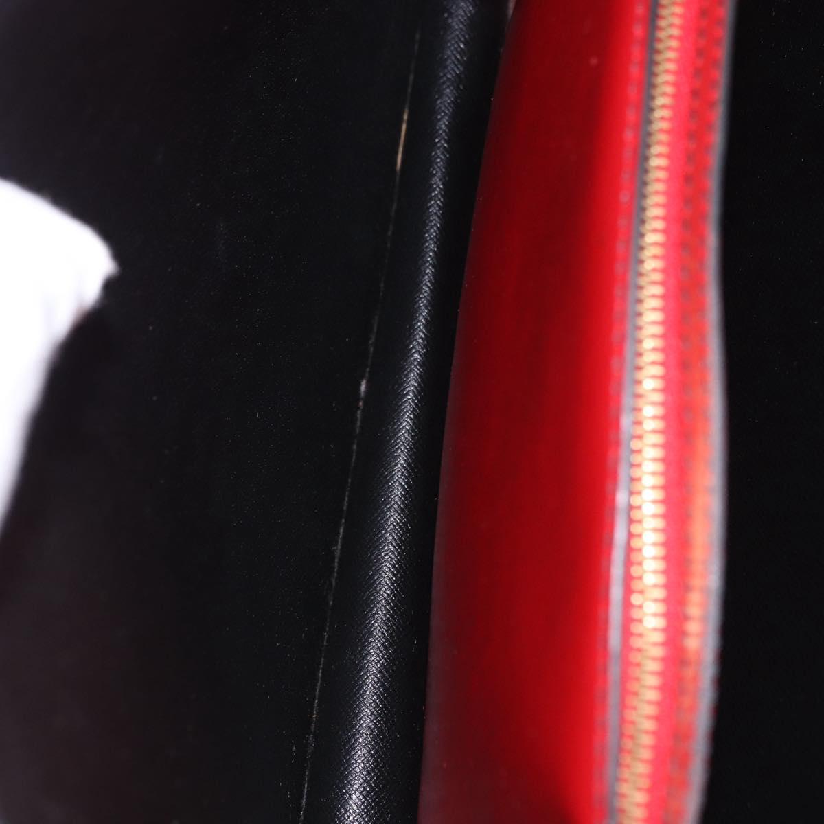 LOUIS VUITTON Epi Bicolor Varenne Hand Bag Black Red M52387 LV Auth 194393