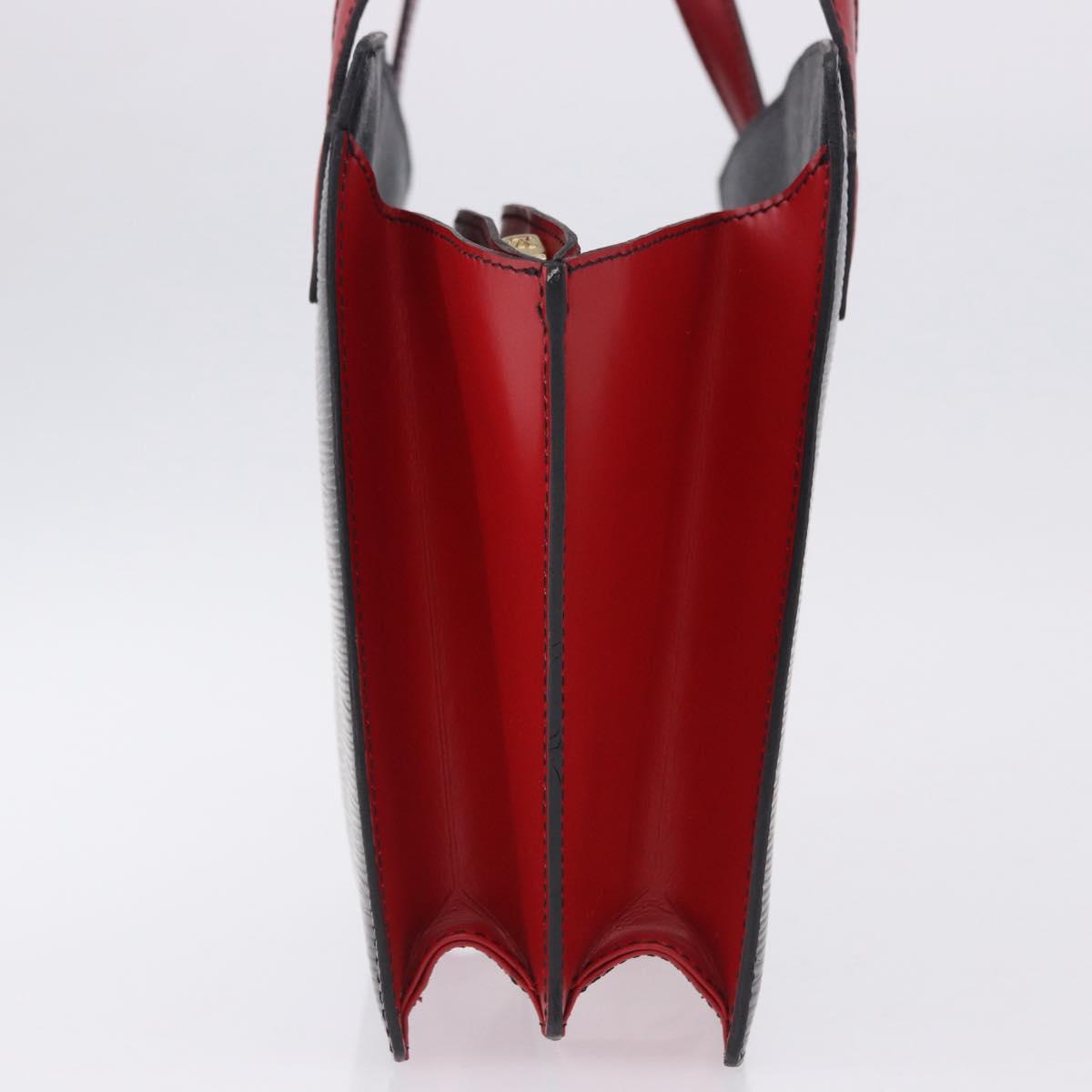 LOUIS VUITTON Epi Bicolor Varenne Hand Bag Black Red M52387 LV Auth 194393