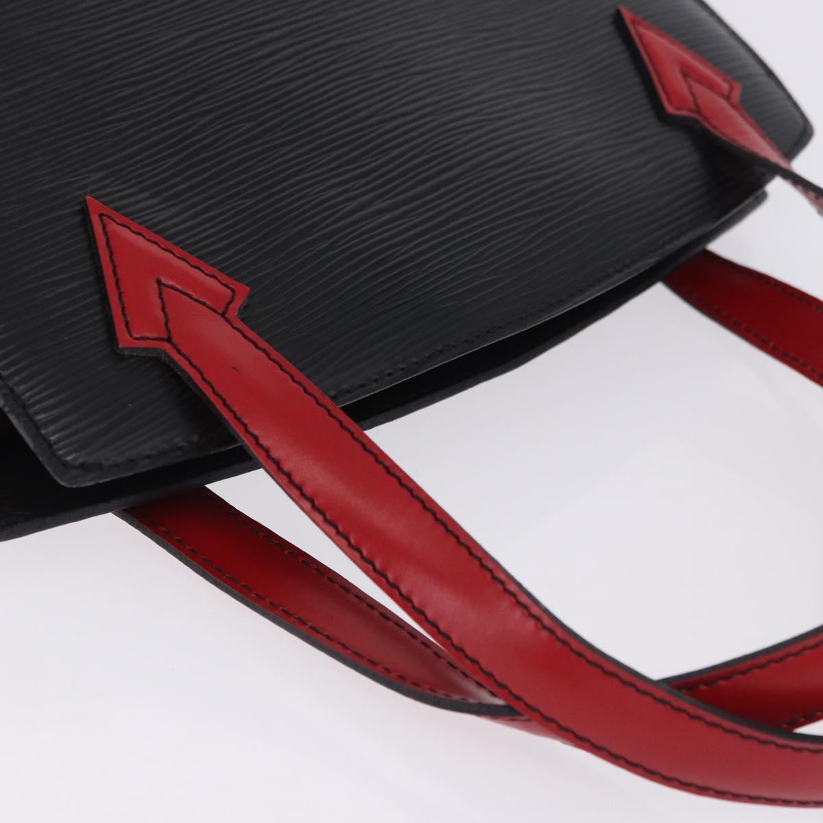 LOUIS VUITTON Epi Bicolor Varenne Hand Bag Black Red M52387 LV Auth 194393