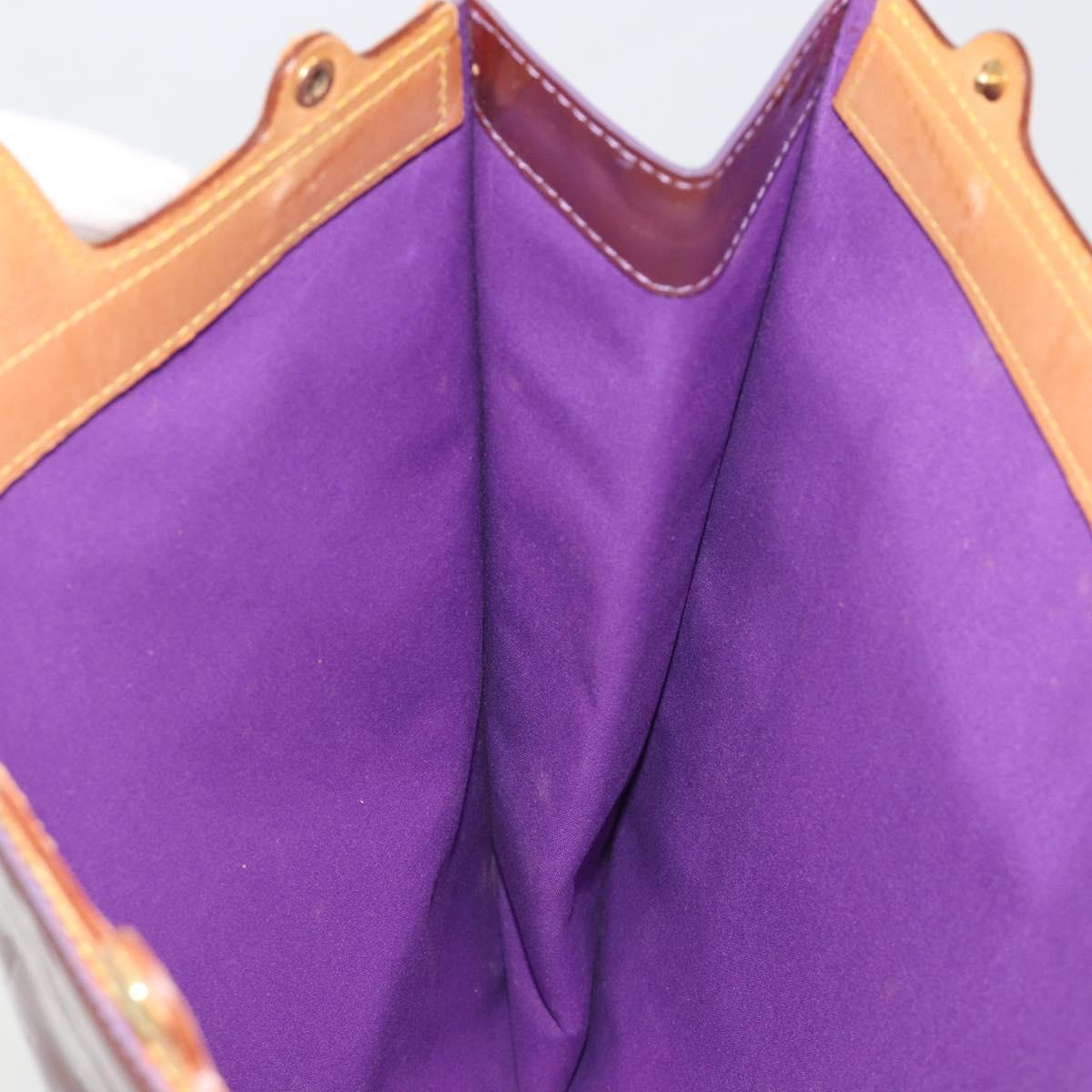 LOUIS VUITTON Monogram Vernis Stanton Hand Bag Viole M91079 LV Auth 194397