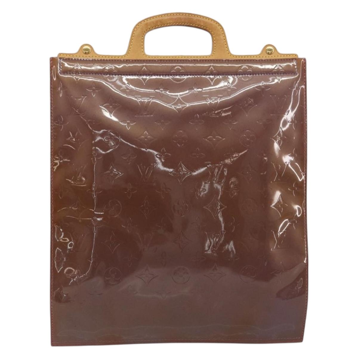 LOUIS VUITTON Monogram Vernis Stanton Hand Bag Viole M91079 LV Auth 194397