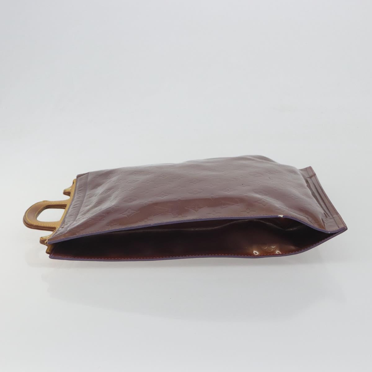 LOUIS VUITTON Monogram Vernis Stanton Hand Bag Viole M91079 LV Auth 194397