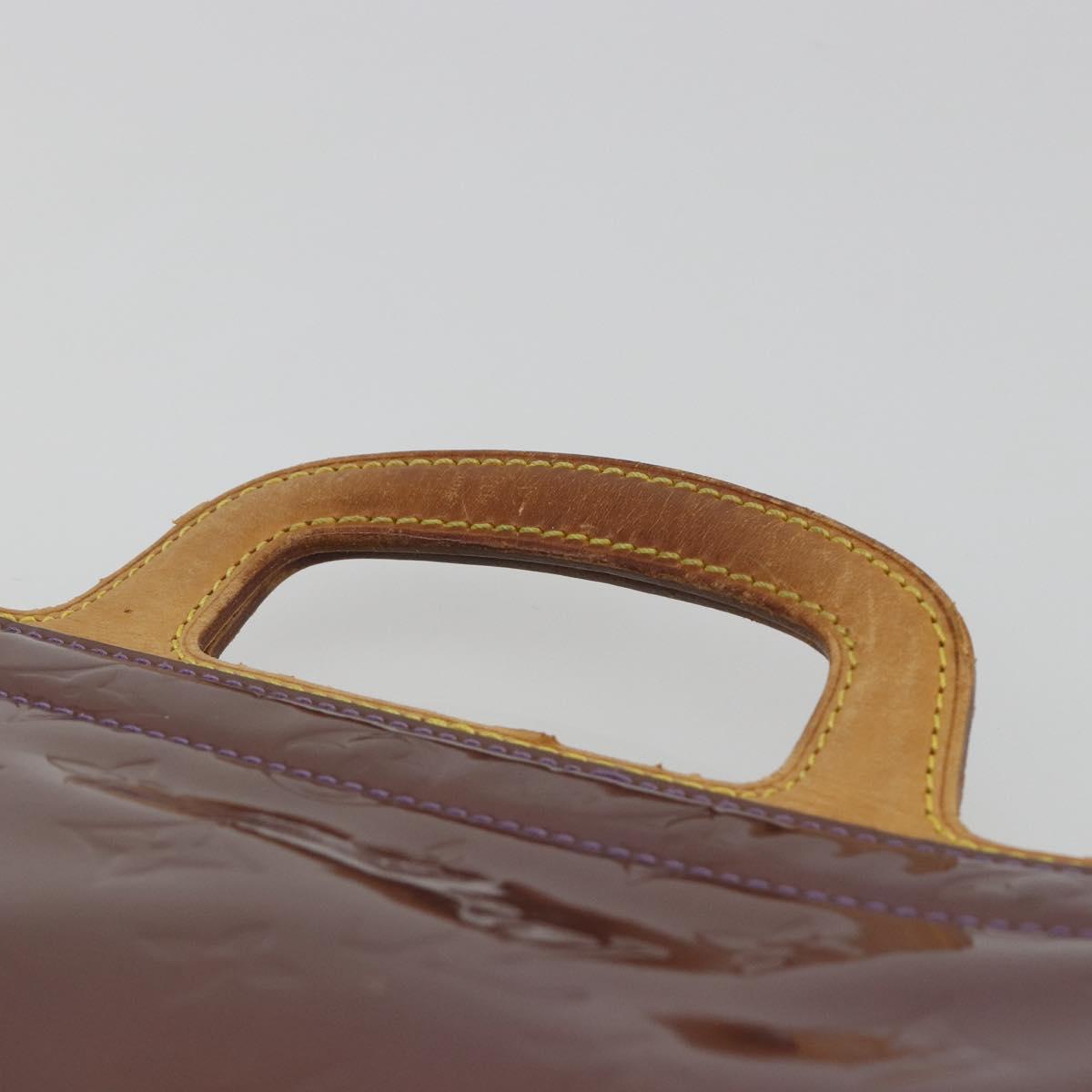 LOUIS VUITTON Monogram Vernis Stanton Hand Bag Viole M91079 LV Auth 194397