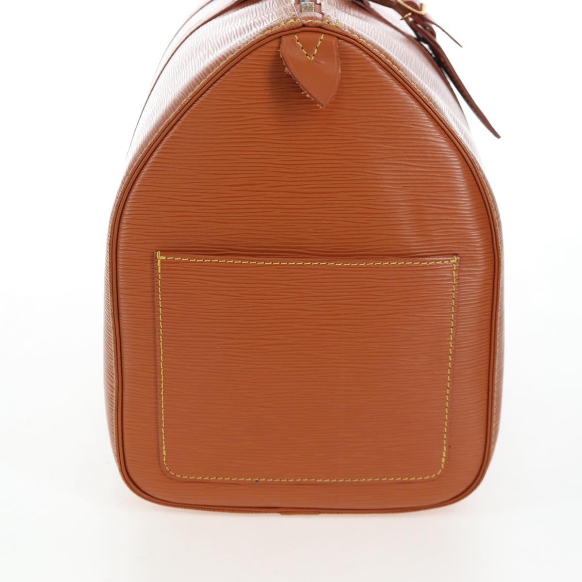 LOUIS VUITTON Epi Keepall 45 Boston Bag Brown M42978 LV Auth 194399SAV