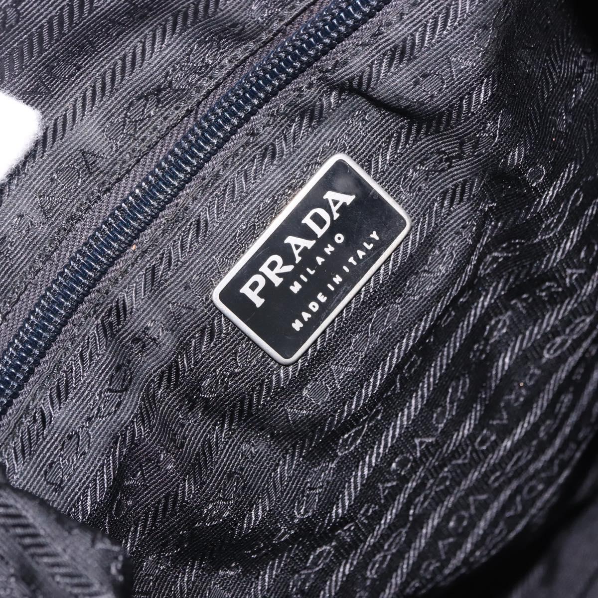 PRADA Backpack Nylon Black Silver Auth 194403