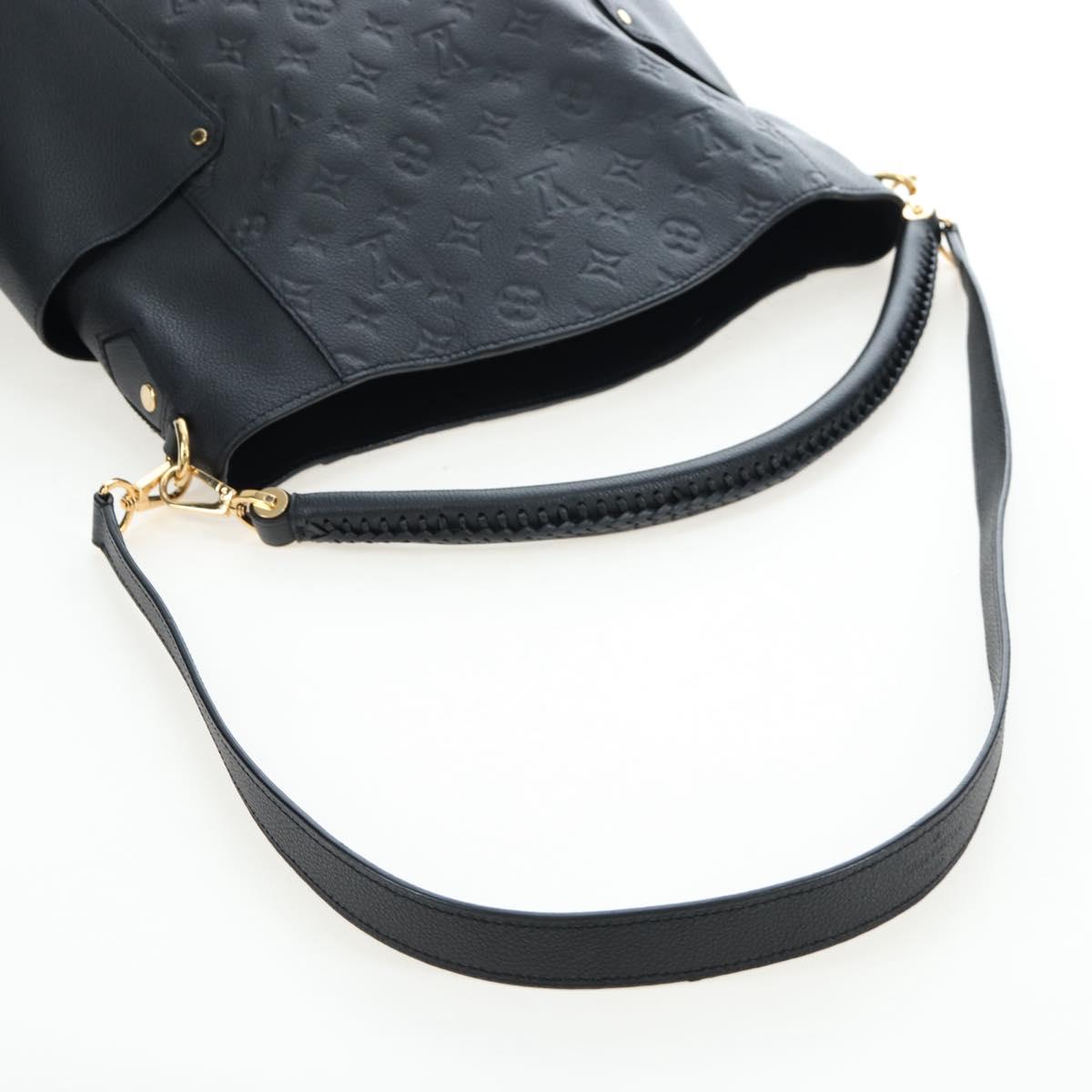 LOUIS VUITTON Monogram Empreinte Bagatelle Bag Black M50072 LV Auth 194405SAV