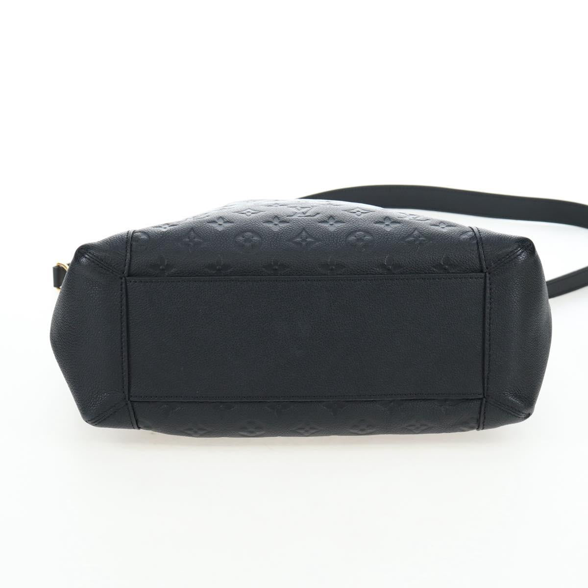 LOUIS VUITTON Monogram Empreinte Bagatelle Bag Black M50072 LV Auth 194405SAV