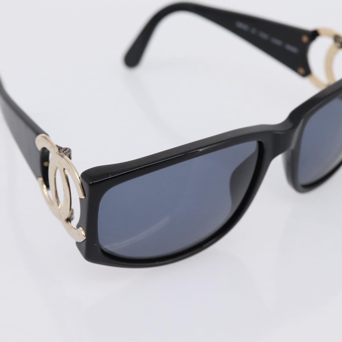 CHANEL Sunglasses plastic Black CC Auth 194406
