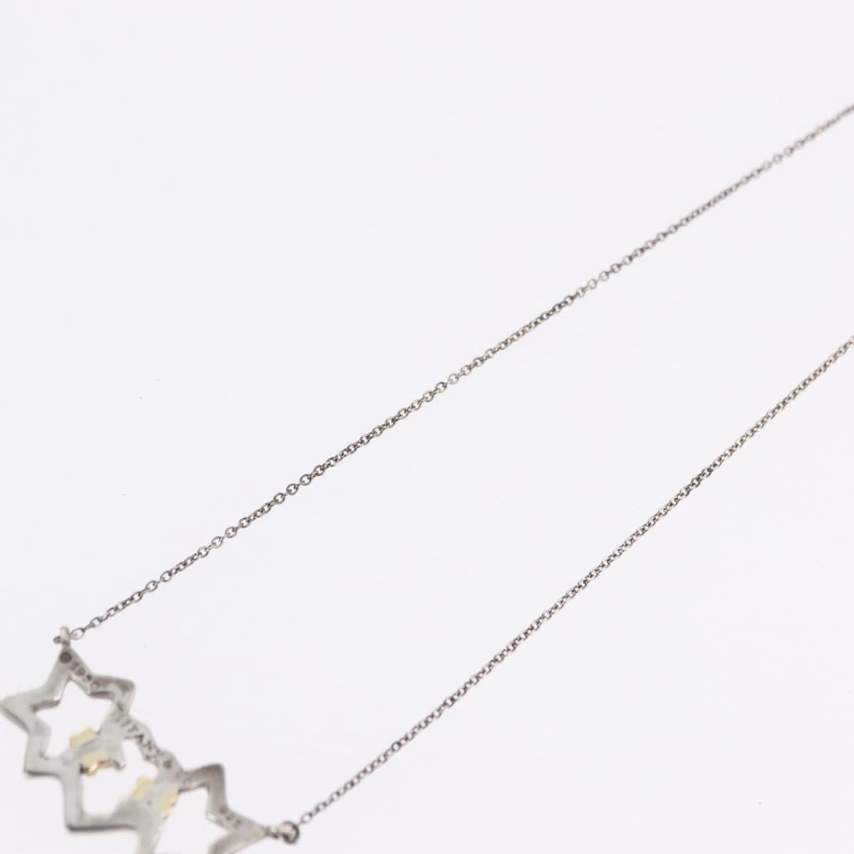 TIFFANY&Co. Triple Star Necklace Ag925 Silver Auth 194411M