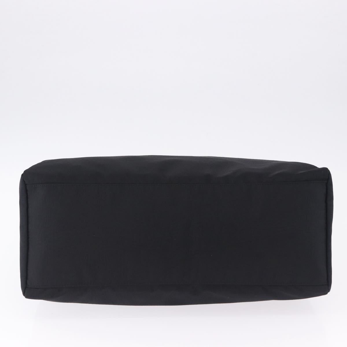 BALENCIAGA Hand Bag Nylon Black Gold Auth 194435
