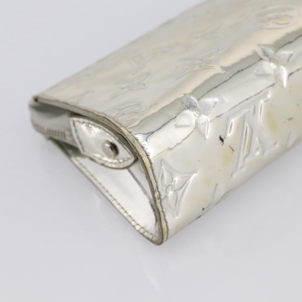 LOUIS VUITTON Monogram Miroir Trousse Cosmetic Pouch Silver M95603 Auth 194458