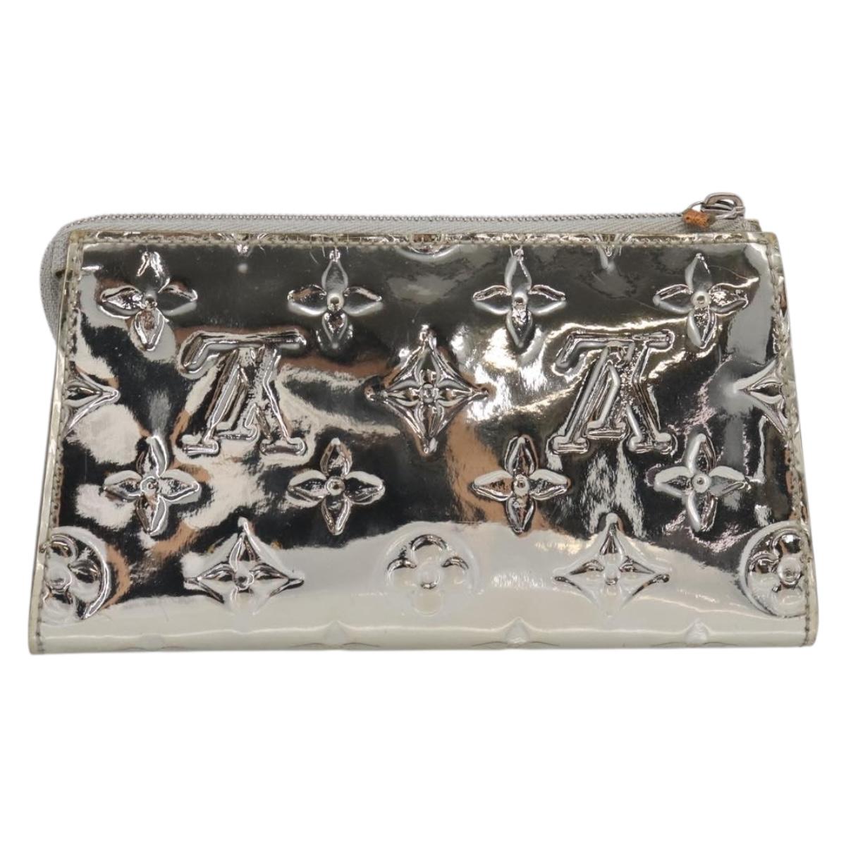 LOUIS VUITTON Monogram Miroir Trousse Cosmetic Pouch Silver M95603 Auth 194458