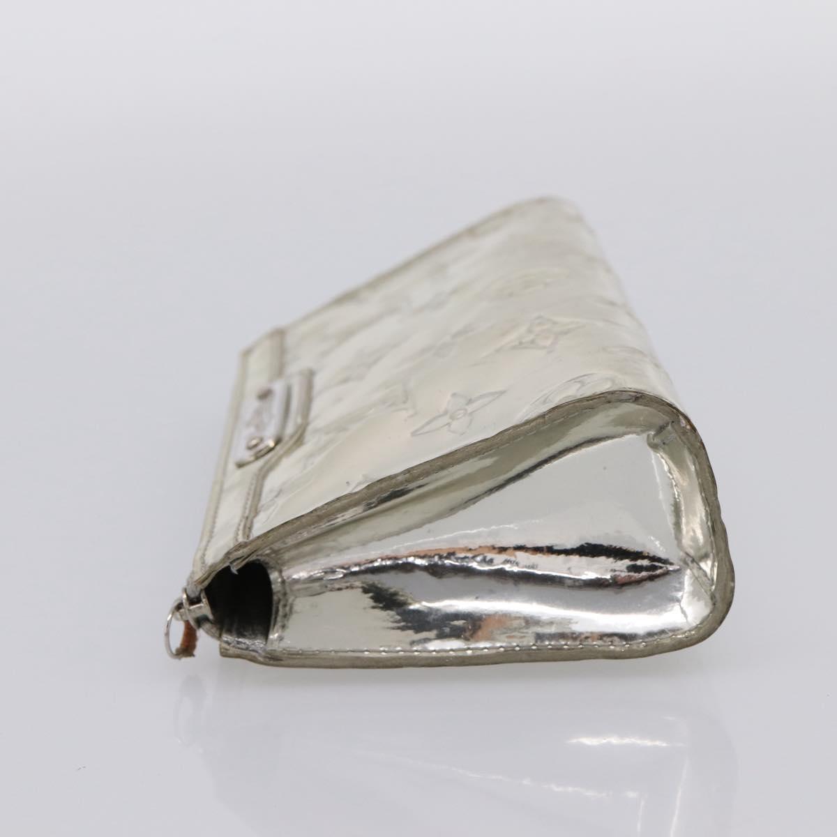 LOUIS VUITTON Monogram Miroir Trousse Cosmetic Pouch Silver M95603 Auth 194458