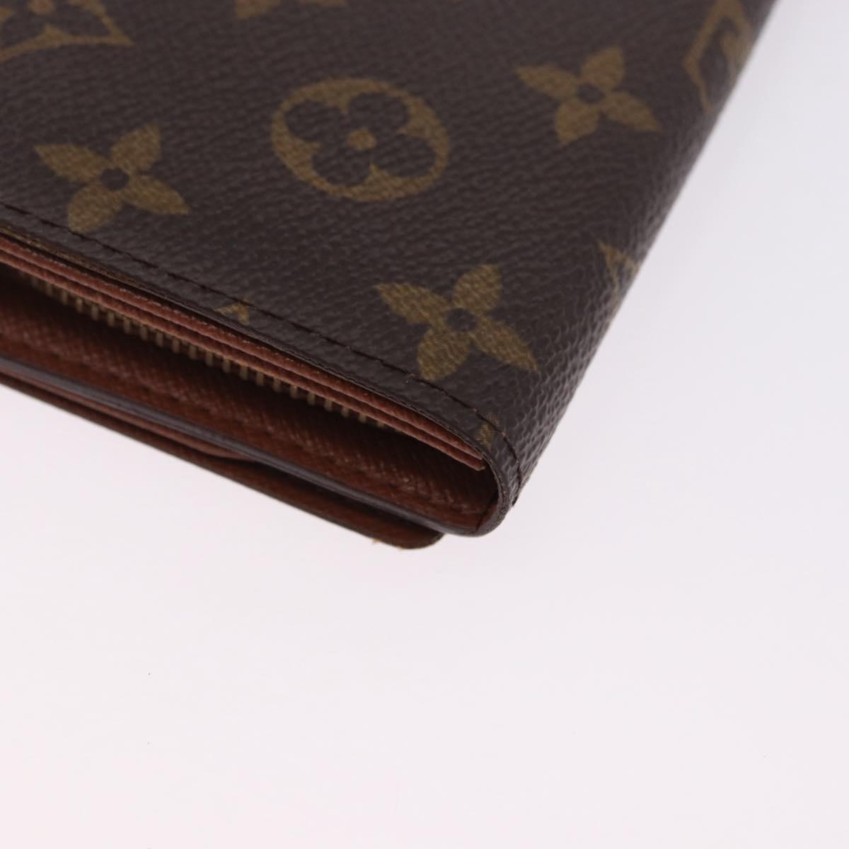 LOUIS VUITTON Monogram Porte Monnaie Billets Tresor Wallet M61730 Auth 194459A