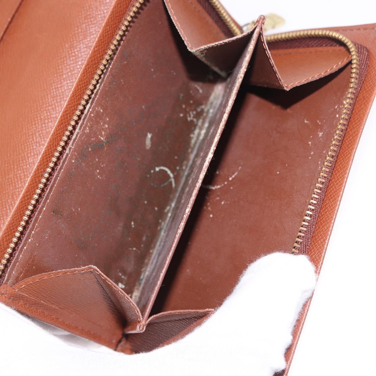 LOUIS VUITTON Monogram Porte Monnaie Billets Tresor Wallet M61730 Auth 194459A