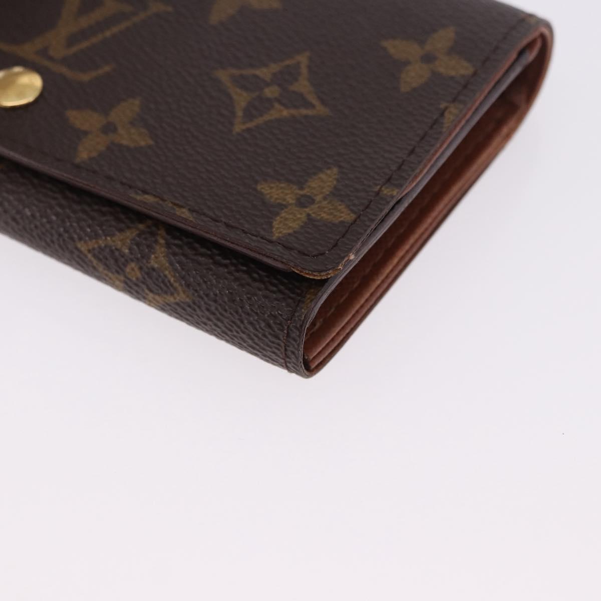LOUIS VUITTON Monogram Porte Monnaie Billets Tresor Wallet M61730 Auth 194459A