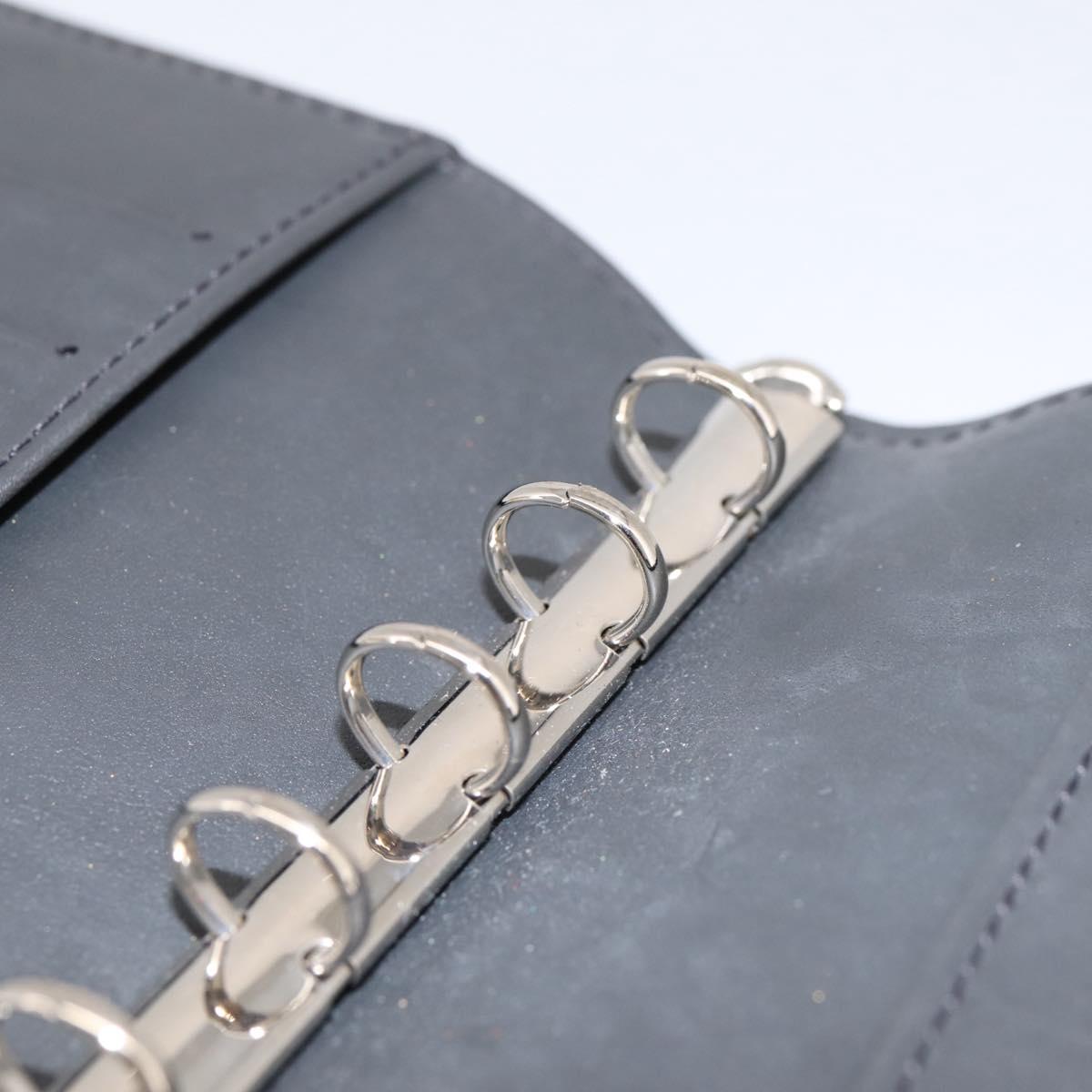 LOUIS VUITTON Monogram Mat Agenda PM Day Planner Cover Black R20932 Auth 194461A