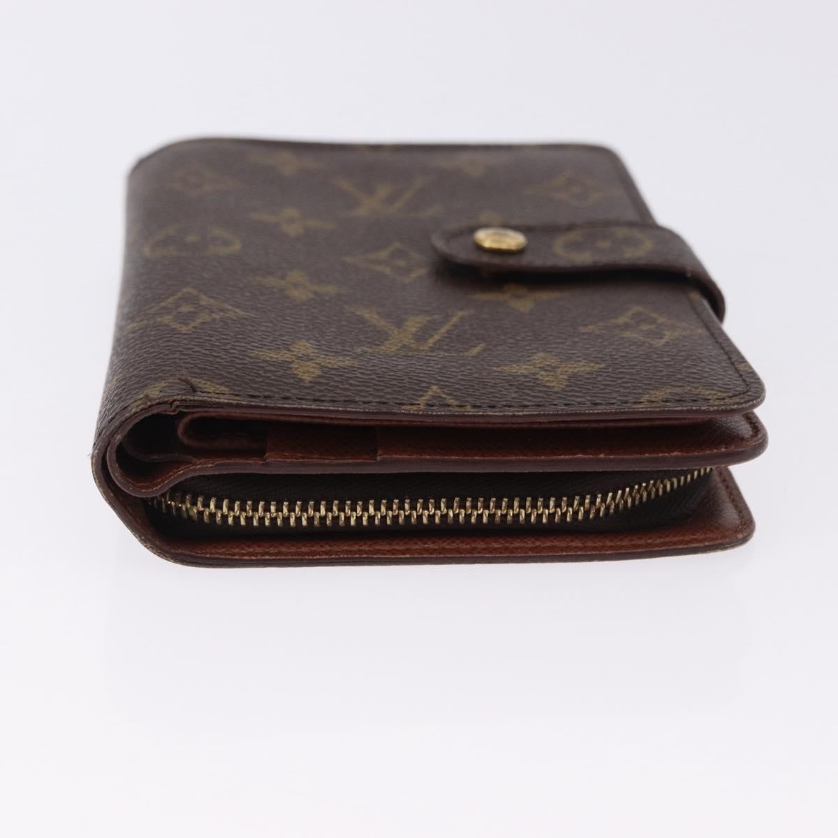 LOUIS VUITTON Monogram Porto Papie Zip Wallet M61207 LV Auth 194469A