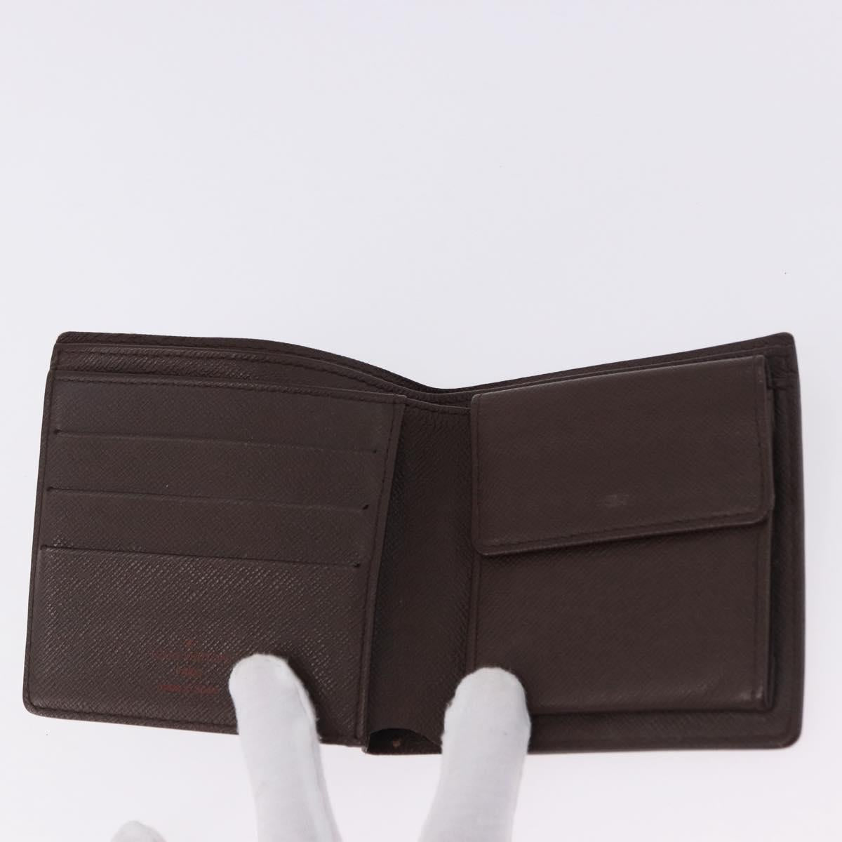 LOUIS VUITTON Damier Ebene Portefeuille Marco Bifold Wallet N61675 Auth 194472A