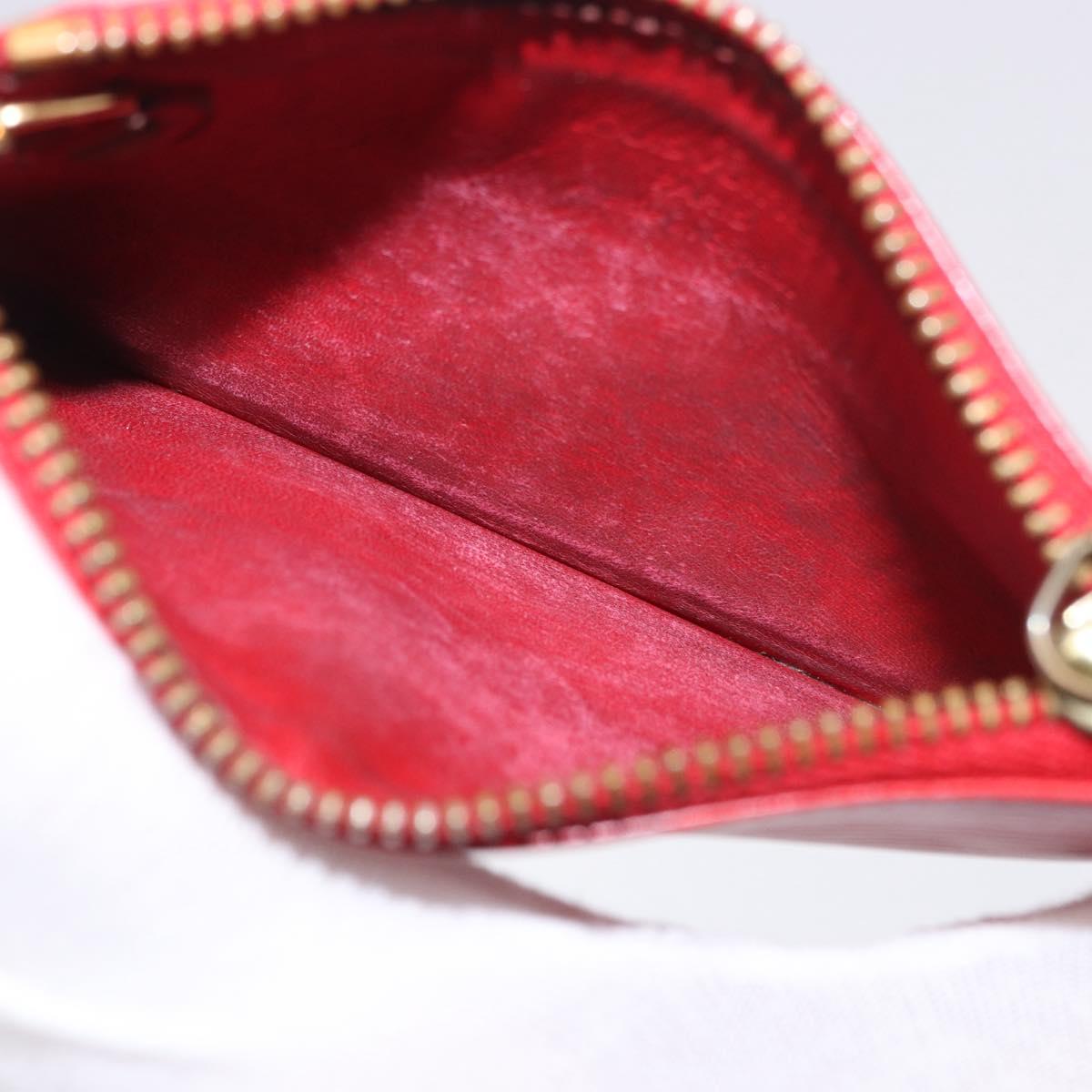 LOUIS VUITTON Epi Pochette Cles Coin Purse Red M63807 LV Auth 194483A
