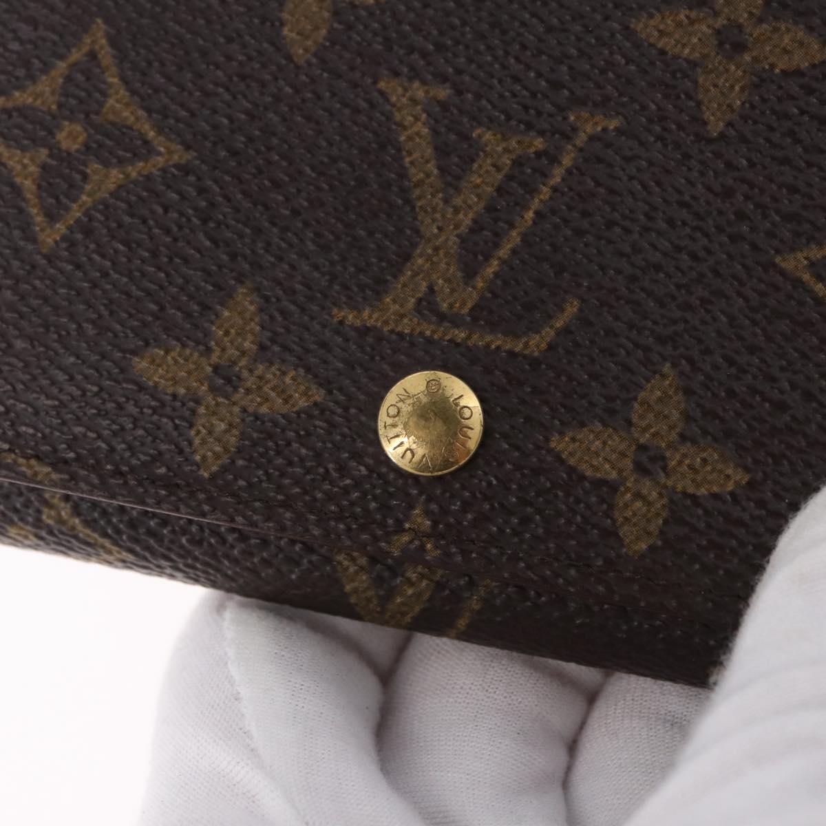 LOUIS VUITTON Monogram Porte Monnaie Billets Tresor Wallet M61730 Auth 194485A