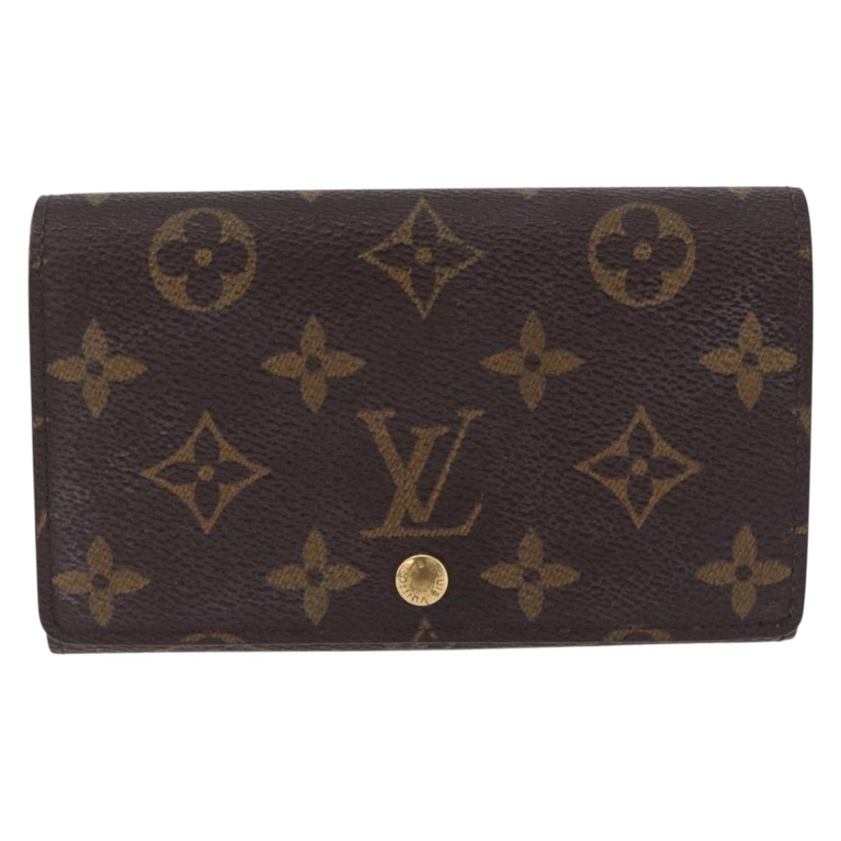LOUIS VUITTON Monogram Porte Monnaie Billets Tresor Wallet M61730 Auth 194485A