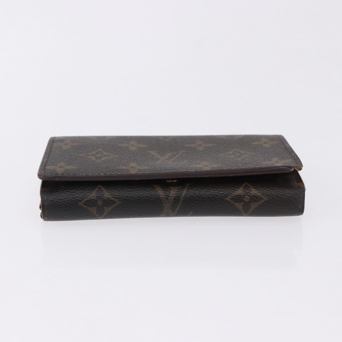 LOUIS VUITTON Monogram Porte Monnaie Billets Tresor Wallet M61730 Auth 194487A
