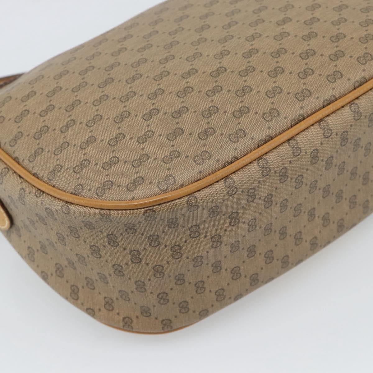 GUCCI Micro GG Supreme Web Sherry Line Bag PVC Beige Gold 89 02 032 Auth 194552
