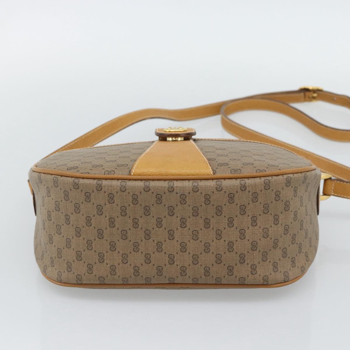GUCCI Micro GG Supreme Web Sherry Line Bag PVC Beige Gold 89 02 032 Auth 194552