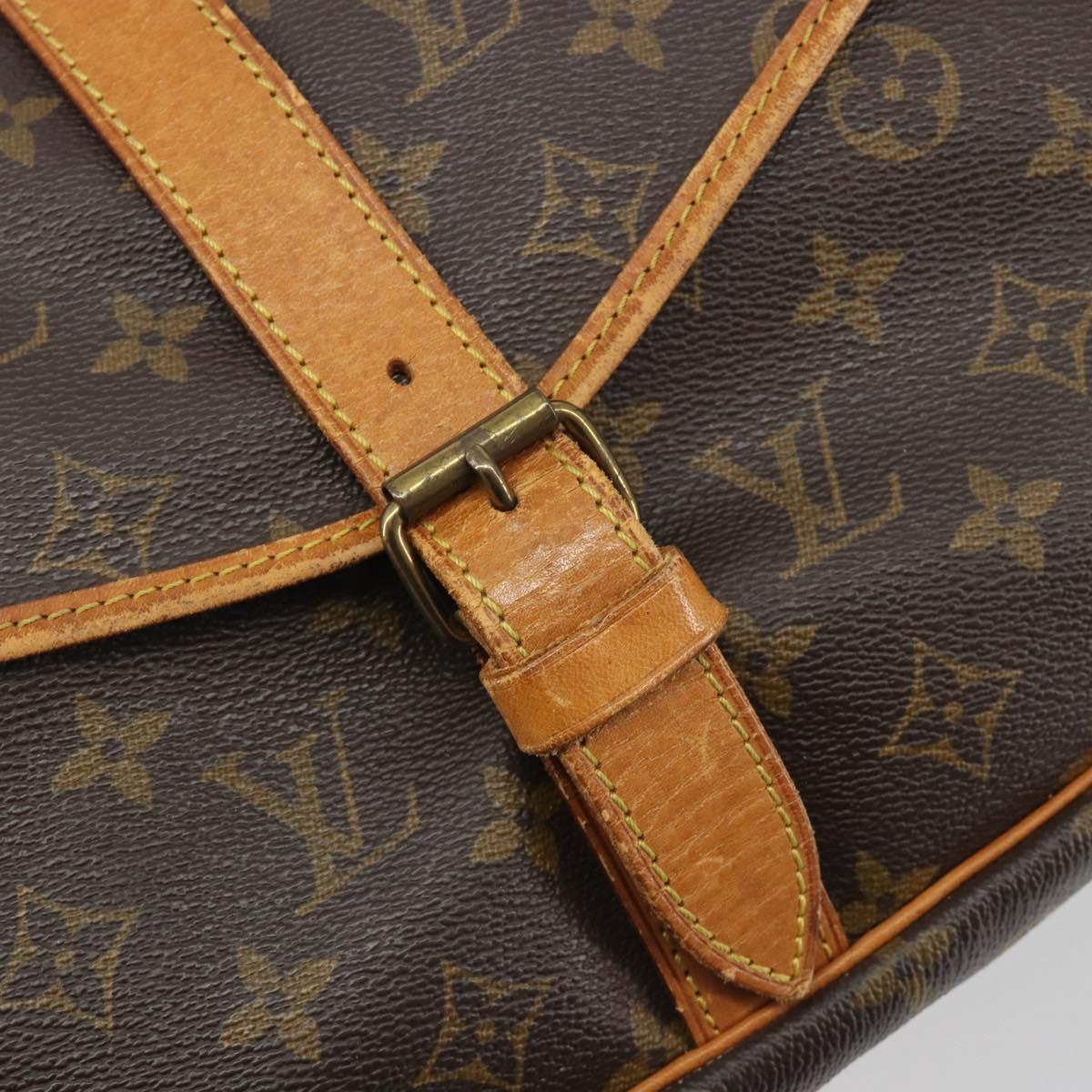 LOUIS VUITTON Monogram Saumur 35 Shoulder Bag M42254 LV Auth 194554
