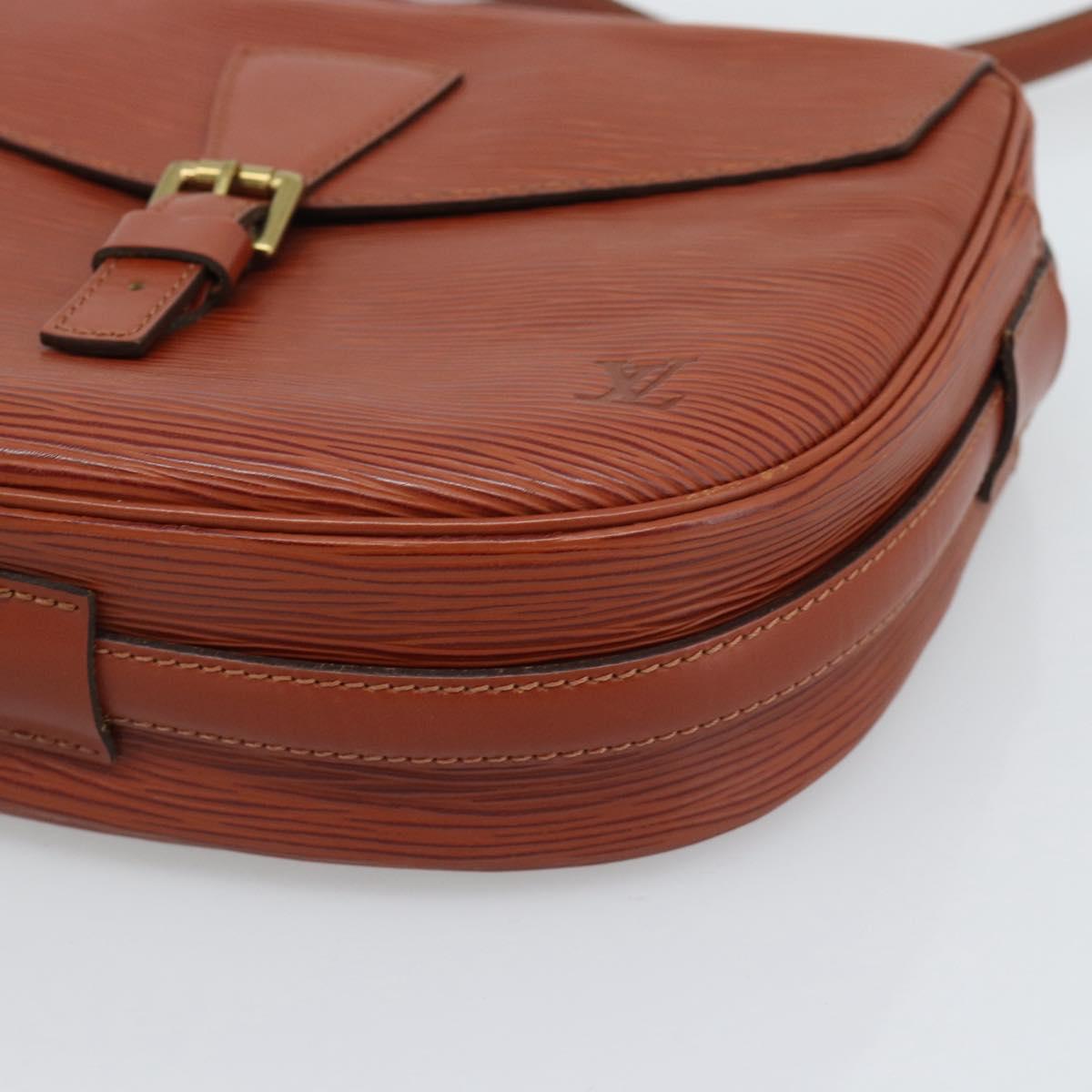 LOUIS VUITTON Epi Jeune Fille MM Shoulder Bag Brown M52153 LV Auth 194559