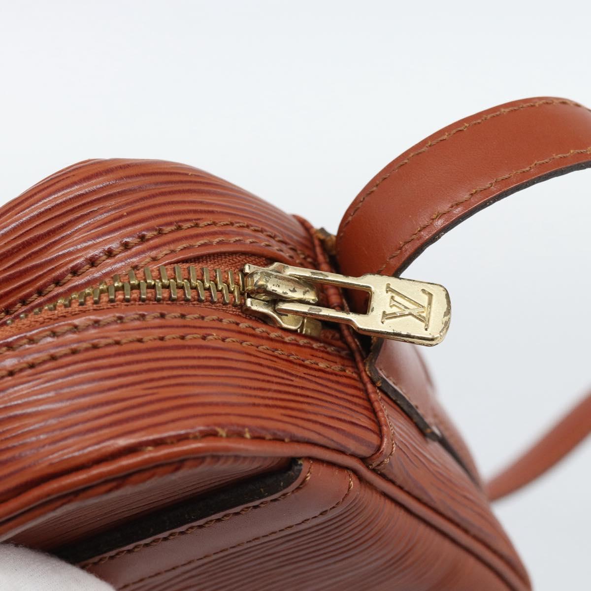 LOUIS VUITTON Epi Jeune Fille MM Shoulder Bag Brown M52153 LV Auth 194559