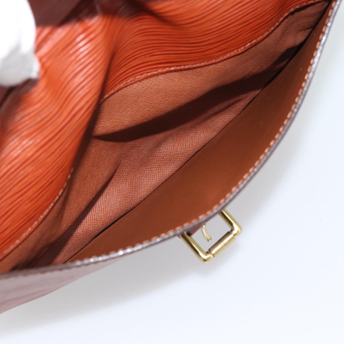 LOUIS VUITTON Epi Jeune Fille MM Shoulder Bag Brown M52153 LV Auth 194559