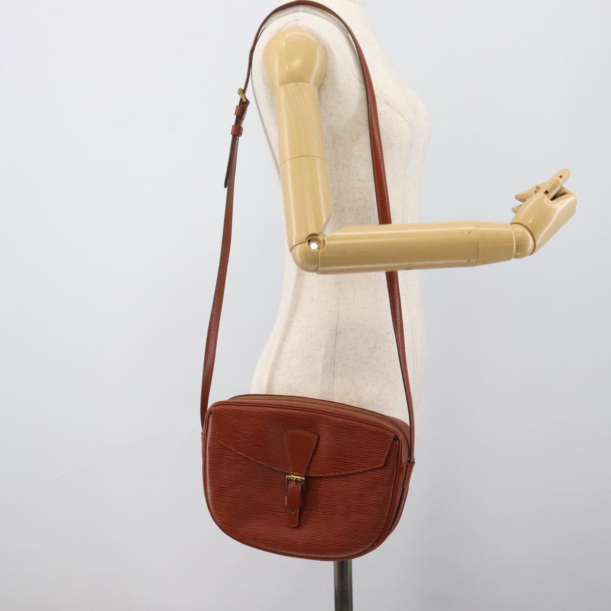 LOUIS VUITTON Epi Jeune Fille MM Shoulder Bag Brown M52153 LV Auth 194559