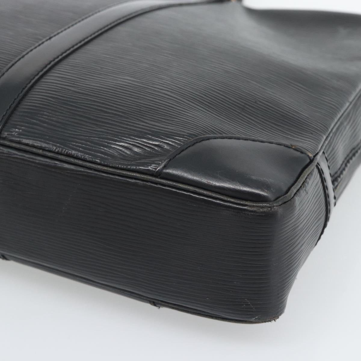 LOUIS VUITTON Epi Porte Documents Voyage Business Bag Black M40321 Auth 194561