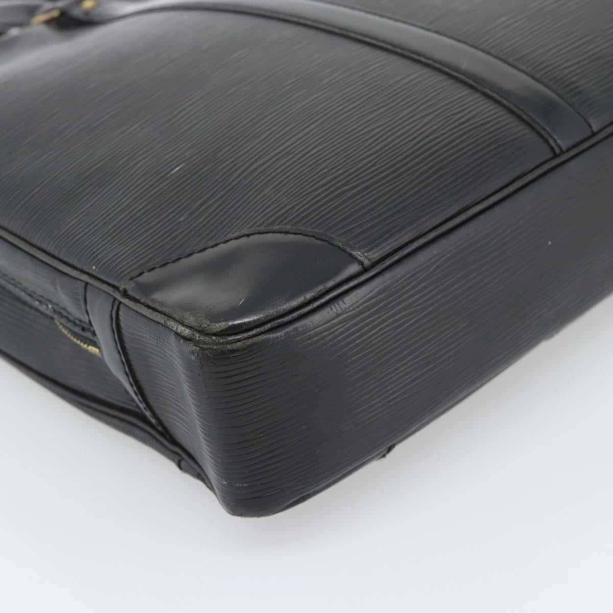 LOUIS VUITTON Epi Porte Documents Voyage Business Bag Black M40321 Auth 194561