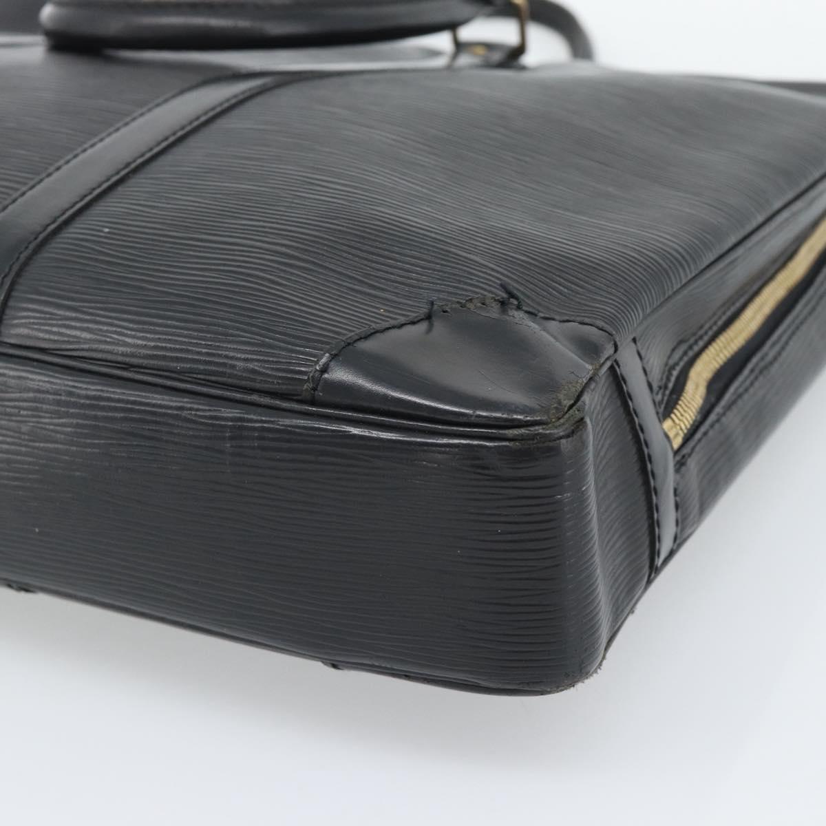 LOUIS VUITTON Epi Porte Documents Voyage Business Bag Black M40321 Auth 194561