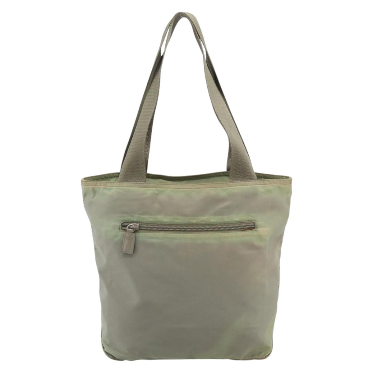 PRADA Tote Bag Nylon Green Auth 194568