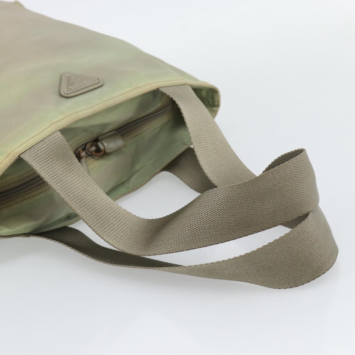 PRADA Tote Bag Nylon Green Auth 194568