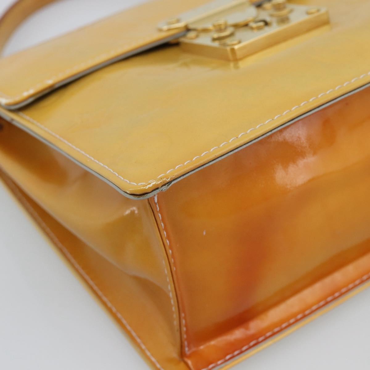 LOUIS VUITTON Monogram Vernis Spring Street Hand Bag Gris M91029 LV Auth 194572