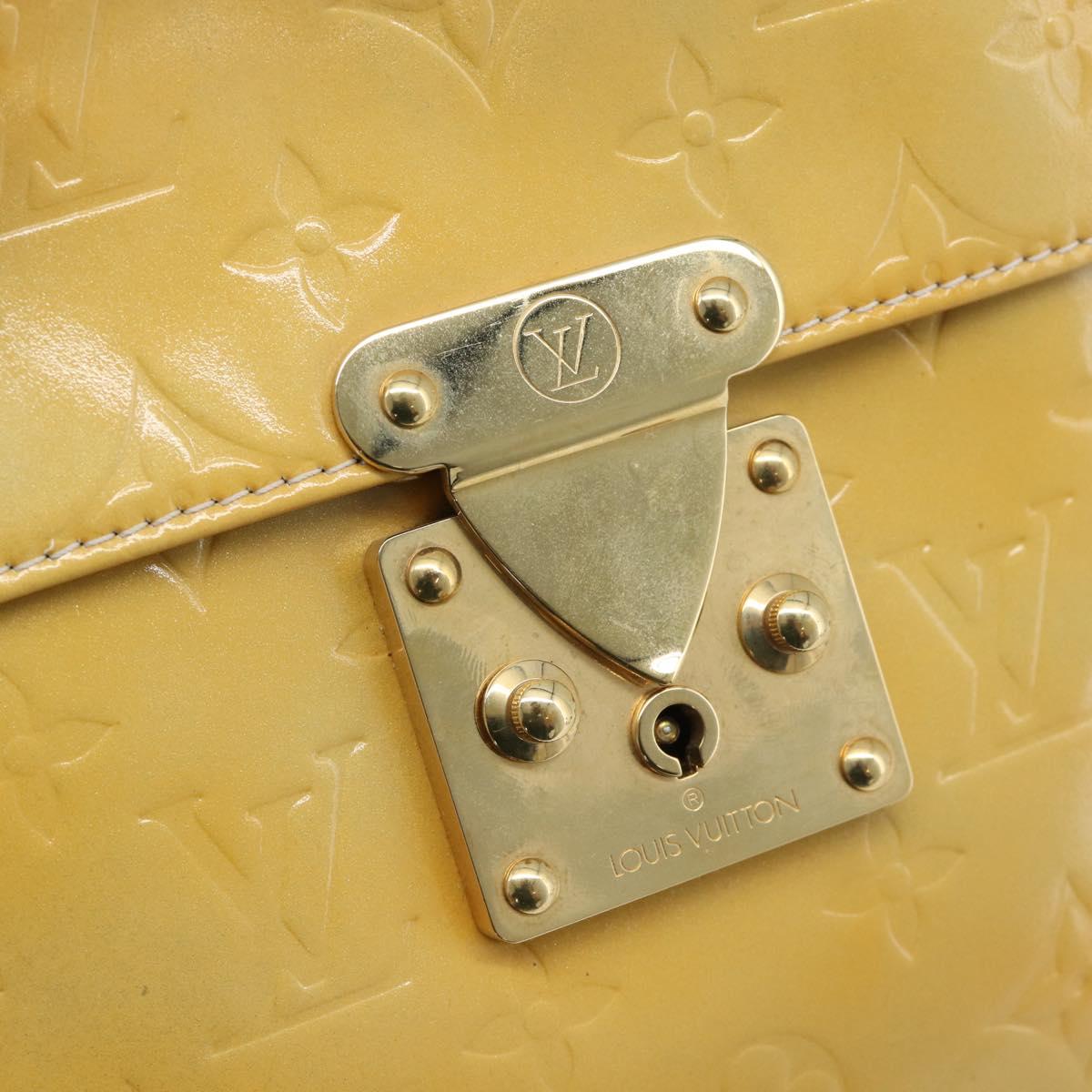 LOUIS VUITTON Monogram Vernis Spring Street Hand Bag Gris M91029 LV Auth 194572