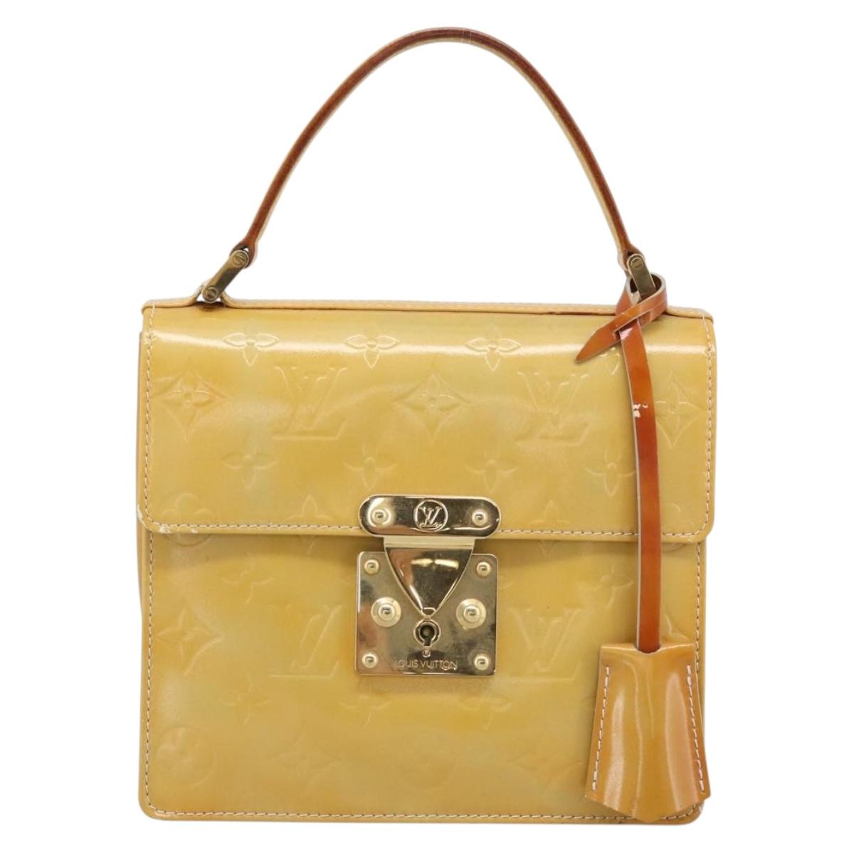 LOUIS VUITTON Monogram Vernis Spring Street Hand Bag Gris M91029 LV Auth 194572