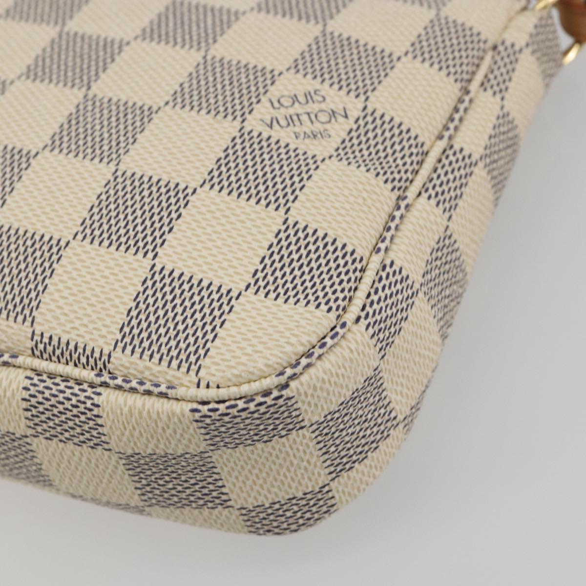 LOUIS VUITTON Damier Azur Pochette Accessoires Pouch N51986 LV Auth 194573V