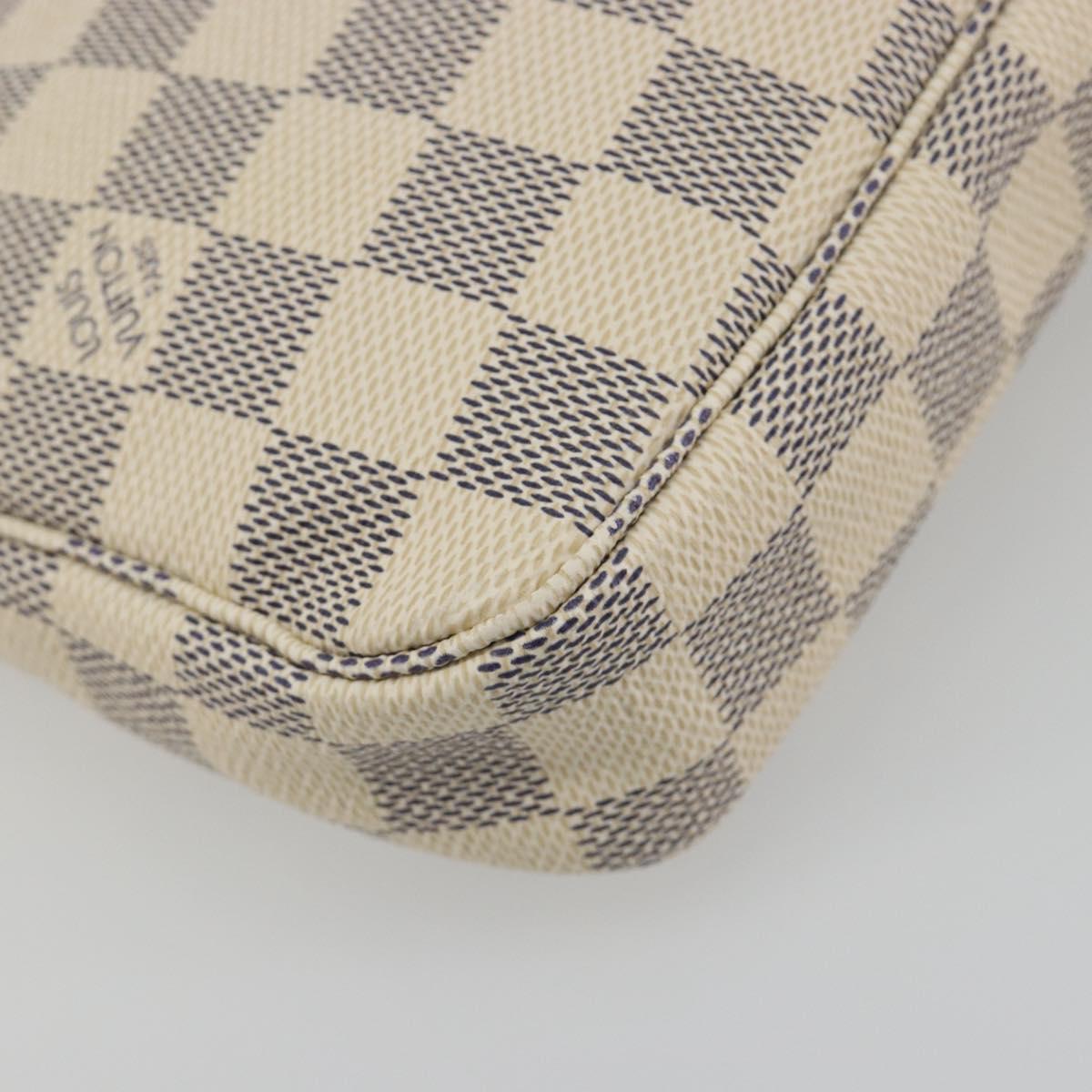 LOUIS VUITTON Damier Azur Pochette Accessoires Pouch N51986 LV Auth 194573V