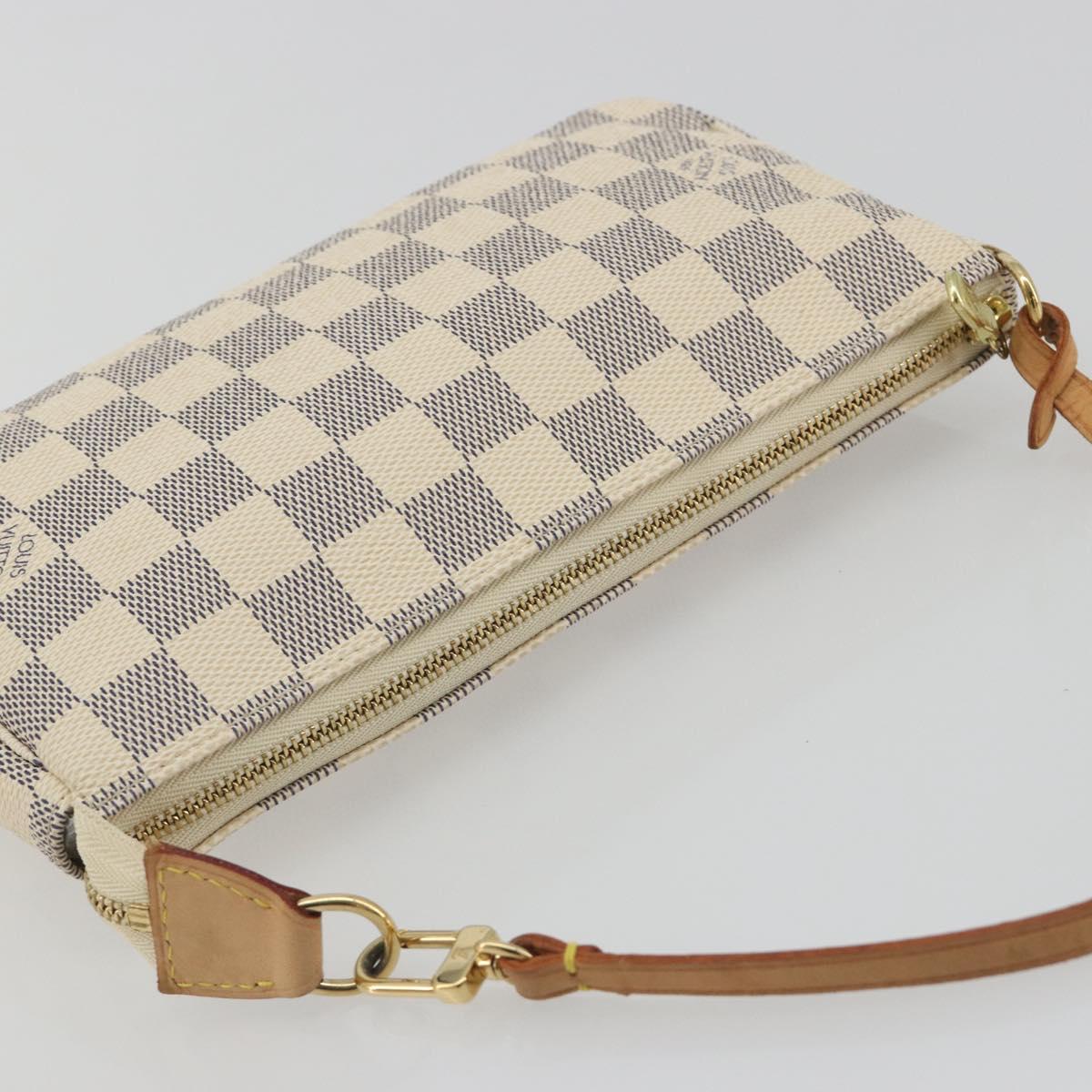 LOUIS VUITTON Damier Azur Pochette Accessoires Pouch N51986 LV Auth 194573V